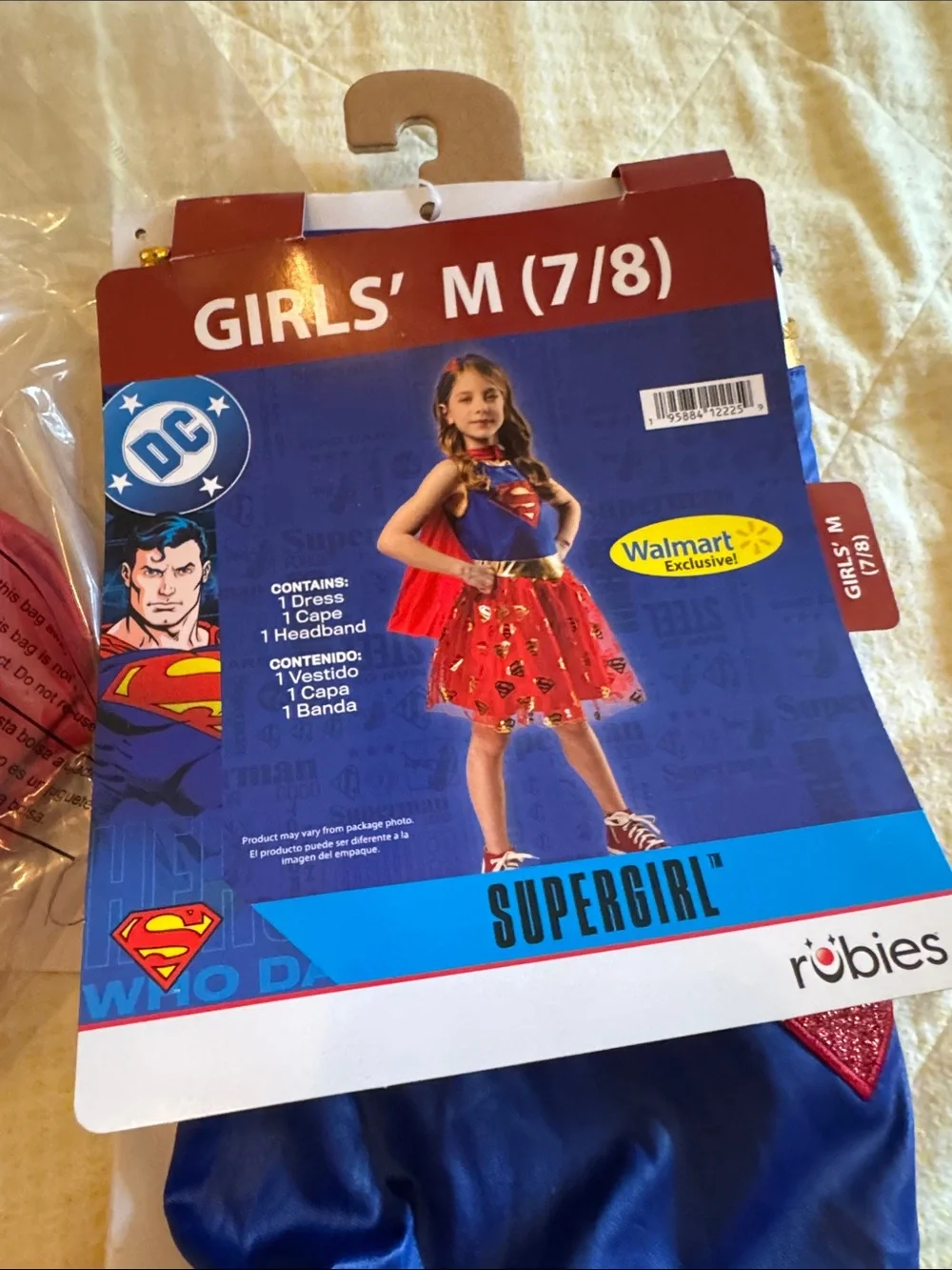 Girls' Supergirl-inspired Blue & Red Tutu Costume Dress
